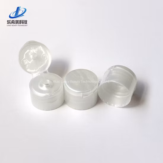 20/410 28/410 24/410 Plastica per bottiglie di disinfettante per le mani Pressa Tappo superiore con disco ribaltabile bianco nero
